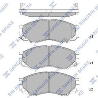 Колодка торм. MITSUBISHI L200,L300,L400,SPACE GEAR 2.0I-2.5TD 94- передн. (SangSin) Hi-Q (SANGSIN) SP2011