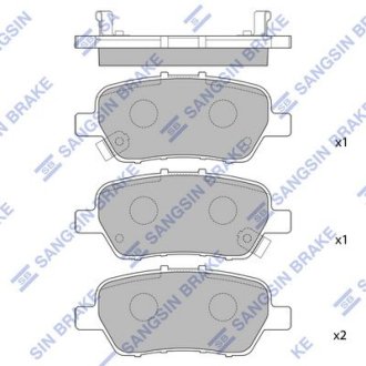 Гальмiвнi колодки кт. Hi-Q (SANGSIN) SP2104