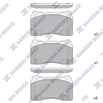 Колодка торм. MITSUBISHI LANCER EVO 06- передн. (SANGSIN) Hi-Q (SANGSIN) SP2119