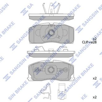 Колодки диск.перед.sf35001 Hi-Q (SANGSIN) SP2154