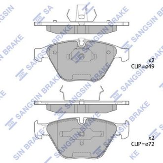 Колодка торм. BMW 335I передн. (SANGSIN) Hi-Q (SANGSIN) SP2163