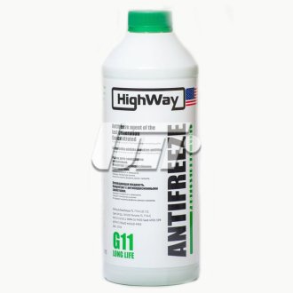 Антифриз ANTIFREEZE G11 концентрат зелений 1,5л HighWay 10024