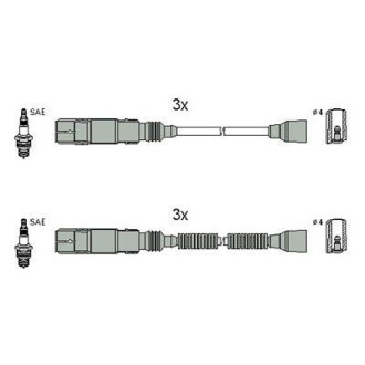 Дроти запалення, набір HITACHI 134952