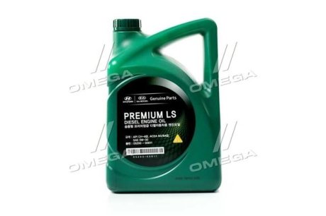 Олива моторна Hyundai/Kia Premium LS Diesel 5W-30 API CH-4, ACEA B3/B4, 05200-00611 (Каністра 6л) Hyundai/Kia/Mobis 0520000611