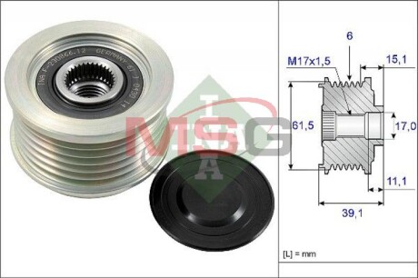 Ролик alternatora INA 535014410