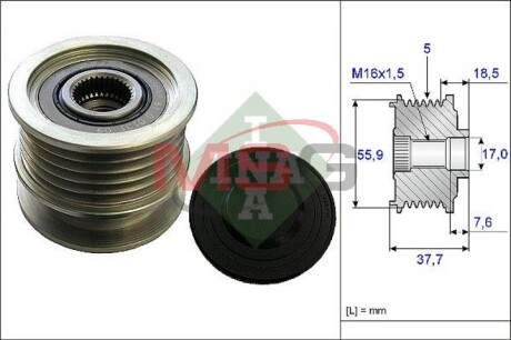 Ролик alternatora INA 535016910