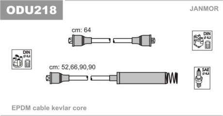 Провода в/в Opel Kadett 1.8, 2.0 84-92 Janmor ODU218