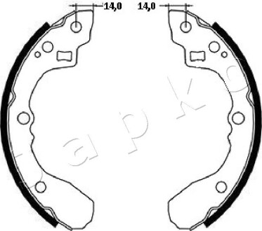 Гальмівні колодки (набір) JAPKO 55398