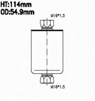 Фильтр топливный GM, Land Rover, Jaguar JS ASAKASHI FS481J