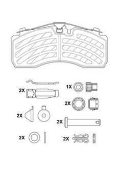 Гальмівні колодки (набір) Jurid 2928705390