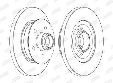 Гальмівний диск передній VW Transporter III Jurid 561437JC1