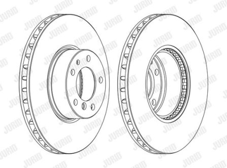 Гальмівний диск передній BMW 5-Series, 7-Series, 8-Series, Jurid 561553JC1