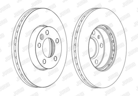 Гальмівний диск передній VW Multivan V, Transporter V, VI Jurid 562234JC1