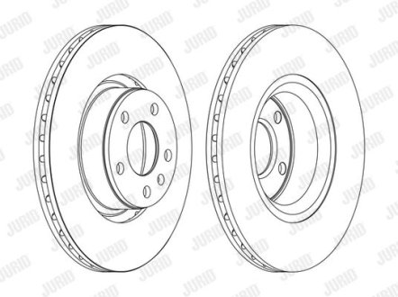 Гальмівний диск передній Audi A6, A6 Avant Jurid 562271JC1 (фото 1)