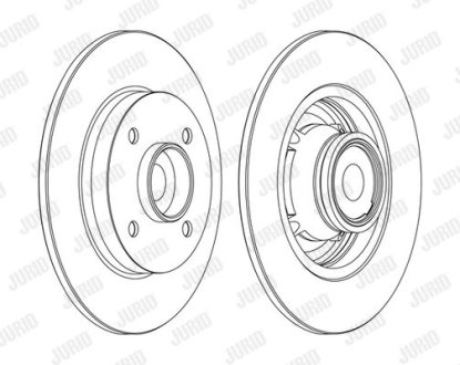 Гальмівний диск задній (з підшипником) Citroen C3, C4, DS3 / Peugeot 2008, 207, 208, 307 / Opel Jurid 562374J1