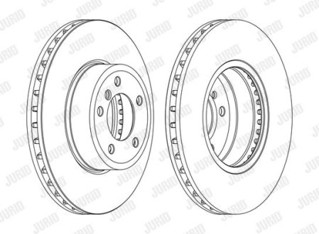 Гальмівний диск передній BMW 5-Series (E60, E61), 6-Series (E63) Jurid 562397JC1