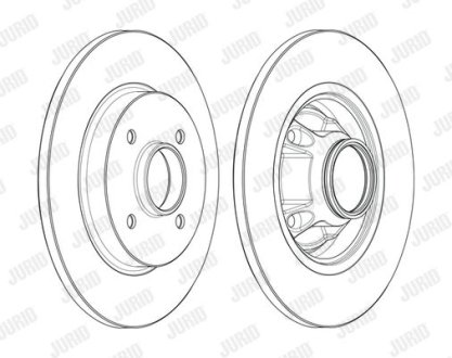 Диск гальмівнийtyі PSA z іoїyskiem i pierњcieniem ABS Jurid 562611J1