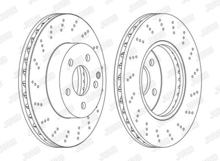 Гальмівний диск передній Mercedes C-Class, SLS Jurid 562619JC1