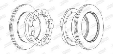 Гальмівний диск Jurid 562805JC1