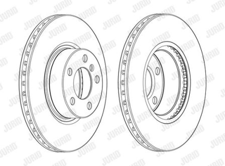 Тормозной диск передний (328x28 мм) BMW X3 (F25) X4 (F26) 10-18 Jurid 562891JC1