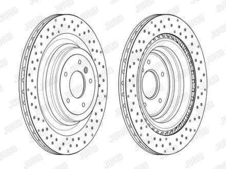 Гальмівний диск задній Mercedes M-Class (W166) ML Jurid 563017JC (фото 1)