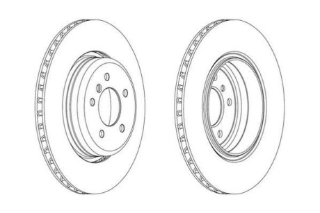 Тормозной диск задний (345x24 мм) BMW 5 (E60/E61) 6 (E63/E64) 02-10 Jurid 563069JC