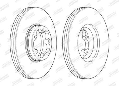 Гальмівний диск передній Ford Transit Jurid 563122J1