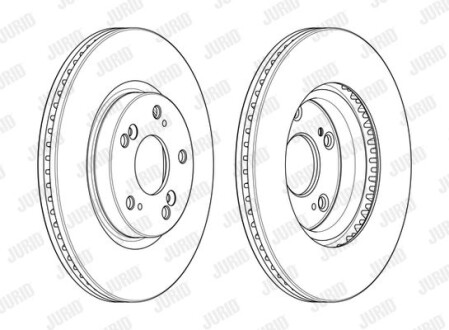 Гальмівний диск передній Honda Civic IX, X, HR-V Jurid 563127JC