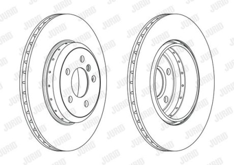 Гальмівний диск задній BMW 5-Series, 6-Series, 7-Series (2010->) Jurid 563149JVC1