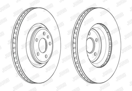 Гальмівний диск передній Audi A4, A5, A6, A8, Q5, Q7 / VW Touareg Jurid 563176JC1