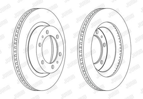 Гальмівний диск передній Toyota Fortuner, Hilux VII, VIII Jurid 563183JC