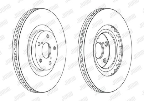 Гальмівний диск передній лівий Lexus GS Jurid 563236JC1