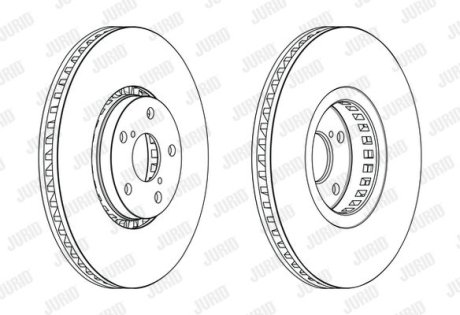 Гальмівний диск передній лівий Lexus GS,RC Jurid 563238JC1