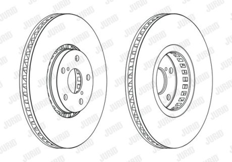 Гальмівний диск передній Lexus GS, RC Jurid 563239JC1