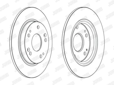 Гальмівний диск задній HONDA CR-Z Jurid 563242JC