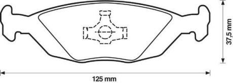 Комплект тормозных колодок, дисковый механизм Jurid 571428J (фото 1)