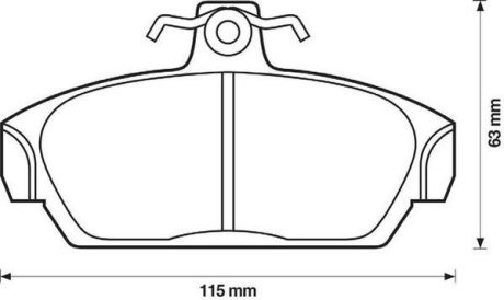 Гальмівні колодки, дискове гальмо (набір) Jurid 571436J