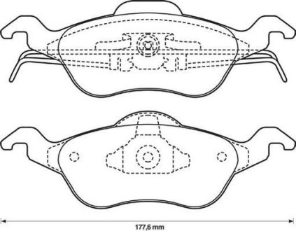 Гальмівні колодки, дискове гальмо (набір) Jurid 571967J