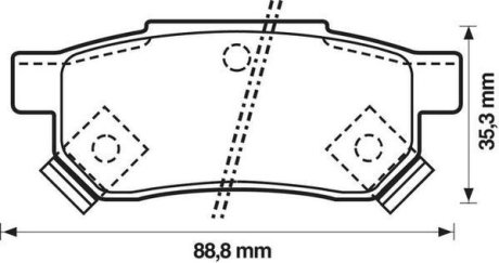 Комплект тормозных колодок, дисковый механизм Jurid 572136J (фото 1)