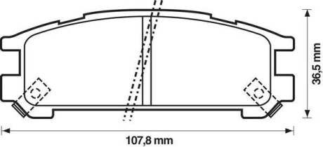 Гальмівні колодки, дискове гальмо (набір) Jurid 572197J (фото 1)