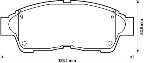 Комплект тормозных колодок, дисковый механизм Jurid 572333J (фото 1)