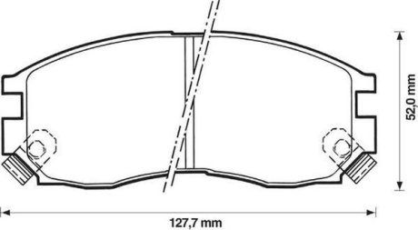 Гальмівні колодки, дискове гальмо (набір) Jurid 572381J (фото 1)