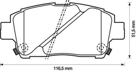 Комплект тормозных колодок, дисковый механизм Jurid 572405J (фото 1)