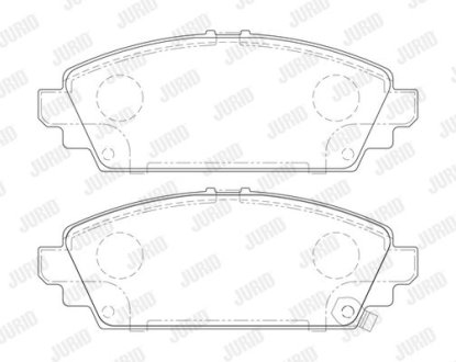 Гальмівні колодки, дискове гальмо (набір) Jurid 572464J (фото 1)