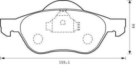 Гальмівні колодки, дискове гальмо (набір) Jurid 573016J