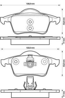 Комплект тормозных колодок, дисковый механизм Jurid 573021J (фото 1)