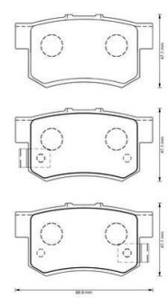 Гальмівні колодки задні Honda Accord, Civic, CR-V / Acura RL / Mitsubishi L300 / Suzuki Kizashi Jurid 573375J (фото 1)