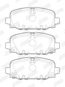 Гальмівні колодки задні Jeep Compass (2017->) Jurid 573824J