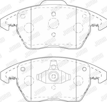 Гальмівні колодки передні Audi A1 / VW Beetle, Jetta IV, Polo V / Seat Ibiza IV Jurid 573852J (фото 1)