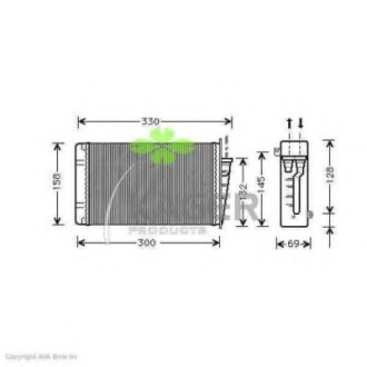 Теплообменник, отопление салона KAGER 32-0164